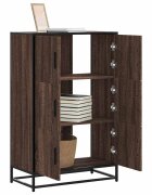 vidaXL Висока дъска Кафяв дъб 68x35x1065 cm Обработено дърво и метал