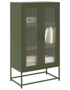 vidaXL Висока дъска маслиненозелена 68x39x123 cm стомана