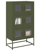 vidaXL Висока дъска маслиненозелена 68x39x123 cm стомана