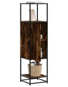 vidaXL Висока дъска опушен дъб 355x35x139 cm Обработено дърво и метал