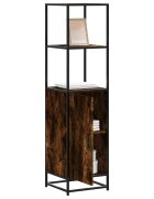 vidaXL Висока дъска опушен дъб 355x35x139 cm Обработено дърво и метал