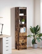 vidaXL Висока дъска опушен дъб 375x35x180 см инженерно дърво