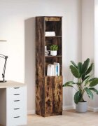vidaXL Висока дъска опушен дъб 375x35x180 см инженерно дърво