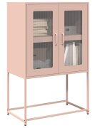 vidaXL Висока дъска Pink 68x39x107 cm Стомана