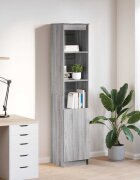 vidaXL Висока дъска сив сонома 375x35x180 см инженерно дърво