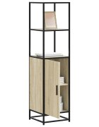 vidaXL Висока дъска Сонома дъб 355x35x139 cm Обработено дърво и метал