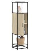 vidaXL Висока дъска Сонома дъб 355x35x139 cm Обработено дърво и метал