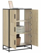 vidaXL Висока дъска Сонома дъб 68x35x1065 cm Обработено дърво и метал