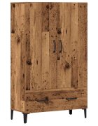 vidaXL Висока дъска Старо дърво 70x31x115 cm Инженерна дървесина