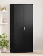vidaXL Висока масичка 80 x 35 x 180 см Инженерна дървесина Черен дъб