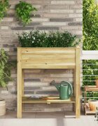vidaXL Висока саксия Кафяво 855 x 465 x 96 см