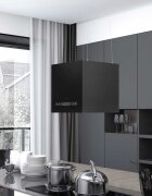 vidaXL Висящ аспиратор остров LCD сензор 37 см прахово покрита стомана