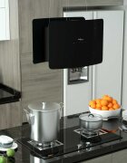 vidaXL Висящ аспиратор островен LCD сензор закалено стъкло