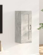 vidaXL Висящ шкаф бетонно сив 35x34x90 см инженерно дърво