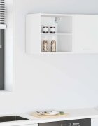 vidaXL Висящ шкаф Бяло 40 x 295 x 40 см Инженерна дървесина