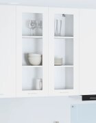 vidaXL Висящ шкаф Бяло 80 x 31 x 100 см Инженерна дървесина