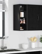 vidaXL Висящ шкаф Черен дъб 20 x 295 x 60 см Инженерна дървесина