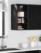 vidaXL Висящ шкаф Черен дъб 30 x 295 x 60 см Инженерна дървесина