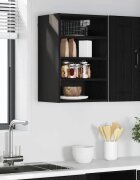 vidaXL Висящ шкаф Черен дъб 40 x 295 x 60 см Инженерна дървесина