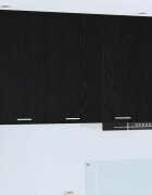 vidaXL Висящ шкаф Черен дъб и бяло 50 x 31 x 80 см Инженерна дървесина