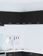 vidaXL Висящ шкаф Черен дъб и бяло 57 x 57 x 40 см Инженерна дървесина