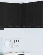 vidaXL Висящ шкаф Черен дъб и бяло 57 x 57 x 80 см Инженерна дървесина