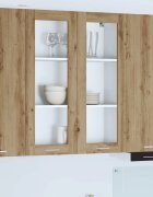 vidaXL Висящ шкаф Дъб 80 x 31 x 100 см Инженерна дървесина