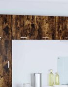 vidaXL Висящ шкаф Димящ дъб и бяло 40 x 31 x 40 см Инженерна дървесина