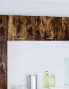 vidaXL Висящ шкаф Димящ дъб и бяло 50 x 31 x 40 см Инженерна дървесина