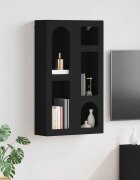 vidaXL Висящ шкаф ELST Черно 59 x 20 x 100 см Инженерна дървесина