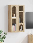 vidaXL Висящ шкаф ELST Дъб сонома 59 x 20 x 100 см Инженерна дървесина