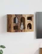 vidaXL Висящ шкаф ELST Старо дърво 60 x 20 x 40 см Инженерна дървесина