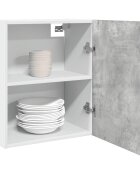 vidaXL Висящ шкаф "Lyon" бетонно сив 50x31x60 см инженерно дърво