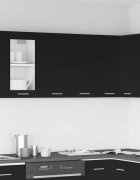 vidaXL Висящ шкаф "Lyon" черен 60x31x60 см инженерно дърво