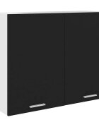 vidaXL Висящ шкаф "Lyon" черен 80x31x60 см инженерно дърво