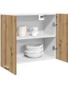 vidaXL Висящ шкаф "Lyon" дъб Artisan 80x31x60 см инженерно дърво