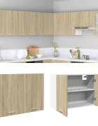 vidaXL Висящ шкаф "Lyon" дъб сонома 80x31x60 см инженерно дърво