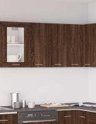 vidaXL Висящ шкаф "Lyon" кафяв дъб 60x31x60 см инженерно дърво