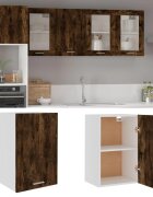 vidaXL Висящ шкаф "Lyon" опушен дъб 395x31x60 см Инженерно дърво