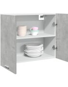 vidaXL Висящ шкаф "Lyon" сив 80x31x60 см инженерно дърво
