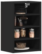 vidaXL Висящ шкаф "Рига" черен 40x295x60 см инженерно дърво