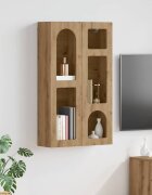 vidaXL Висящ шкаф с рафт ELST Дъб артизан 59 x 20 x 100 см