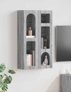 vidaXL Висящ шкаф с рафт ELST Сив Сонома 59 x 20 x 100 см