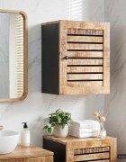 vidaXL Висящ шкаф със съхранение Кафяв и черен 38 x 335 x 48 см