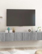 vidaXL Висящ шкаф сив сонома 3 бр 60x30x30 см инженерно дърво