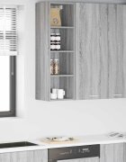 vidaXL Висящ шкаф Сив Сонома 30 x 295 x 100 см Инженерна дървесина