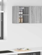 vidaXL Висящ шкаф Сив Сонома 30 x 295 x 40 см Инженерна дървесина
