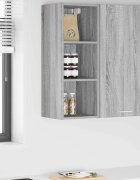 vidaXL Висящ шкаф Сив Сонома 30 x 295 x 80 см Инженерна дървесина