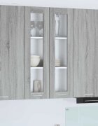 vidaXL Висящ шкаф Сив Сонома 60 x 31 x 100 см Инженерна дървесина