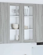 vidaXL Висящ шкаф Сив Сонома 80 x 31 x 100 см Инженерна дървесина